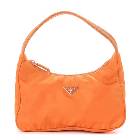 prada orange shoulder bag|nylon Prada duet shoulder bag.